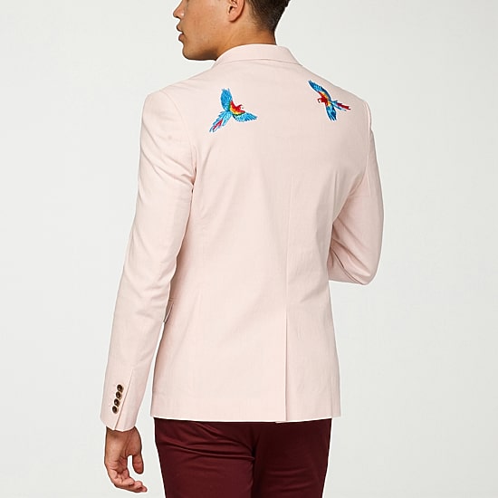 Opposuits Parrot Embroidered Mens Slim Fit Blazer