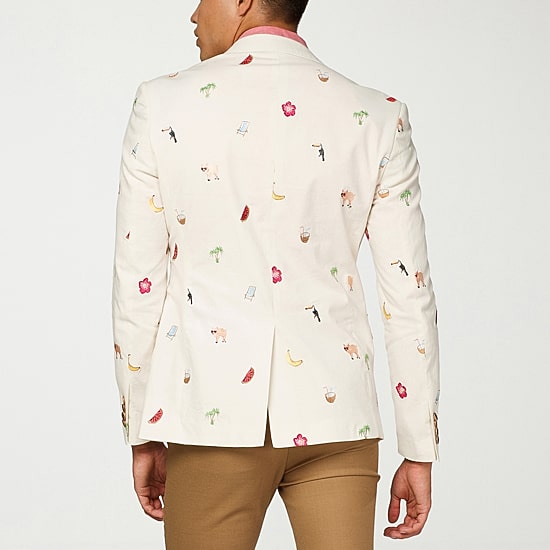Opposuits Tropical Embroidered Mens Slim Fit Blazer
