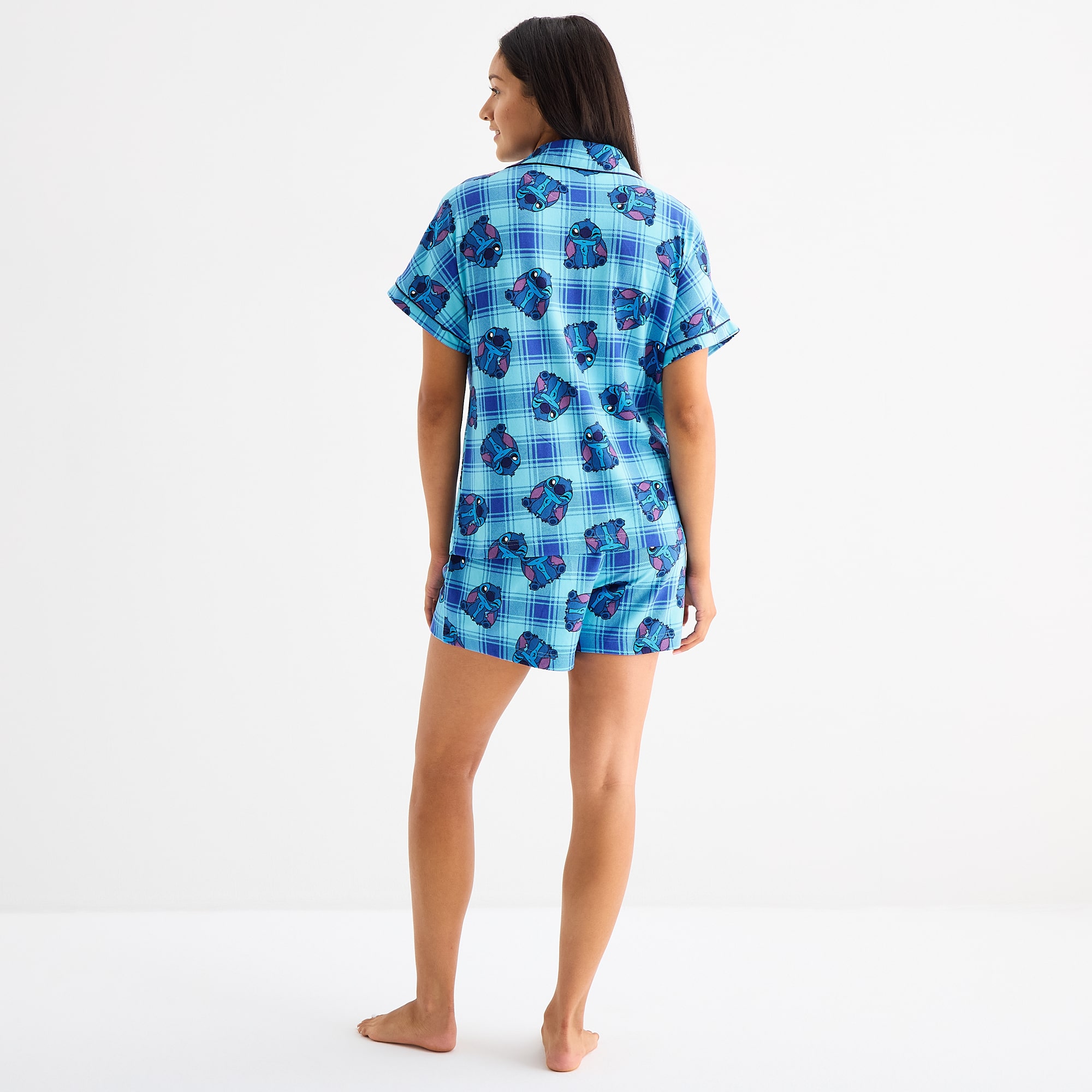 Disney Mjc Womens Lilo & Stitch Short Sleeve 2-pc. Pajama Set