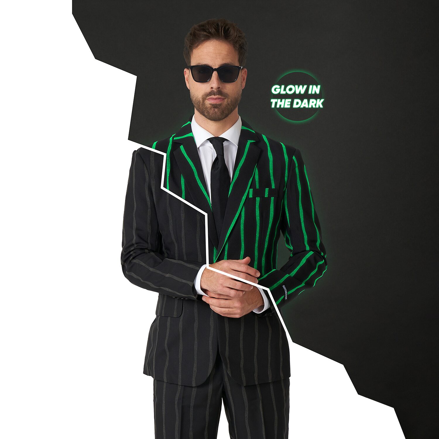 Suitmeister Glow The Dark Mens 3-pc. Suit Set