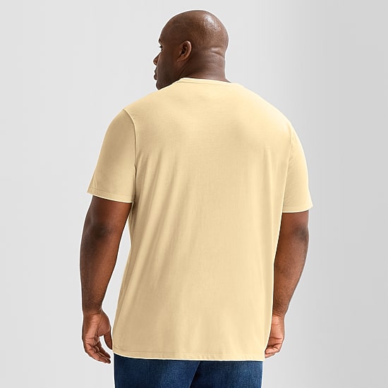 St. John's Bay Super Soft Pocket Mens Crew Neck Short Sleeve Quick Dry Stretch Fabric Big and Tall T-Shirt