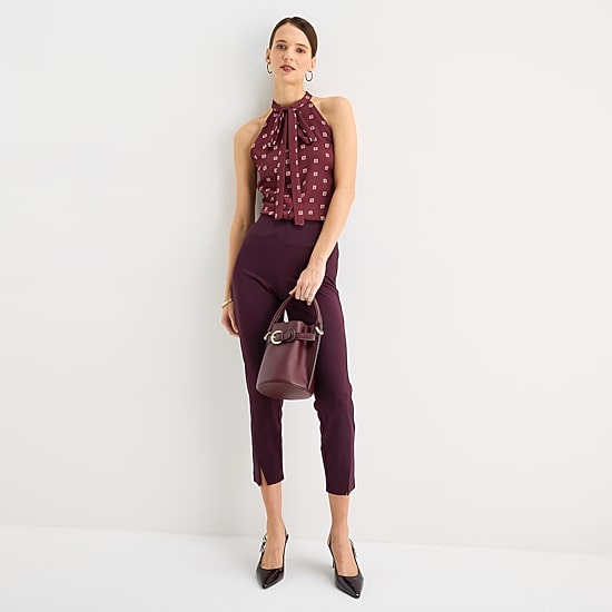 Worthington Womens Halter Neck Sleeveless Blouse