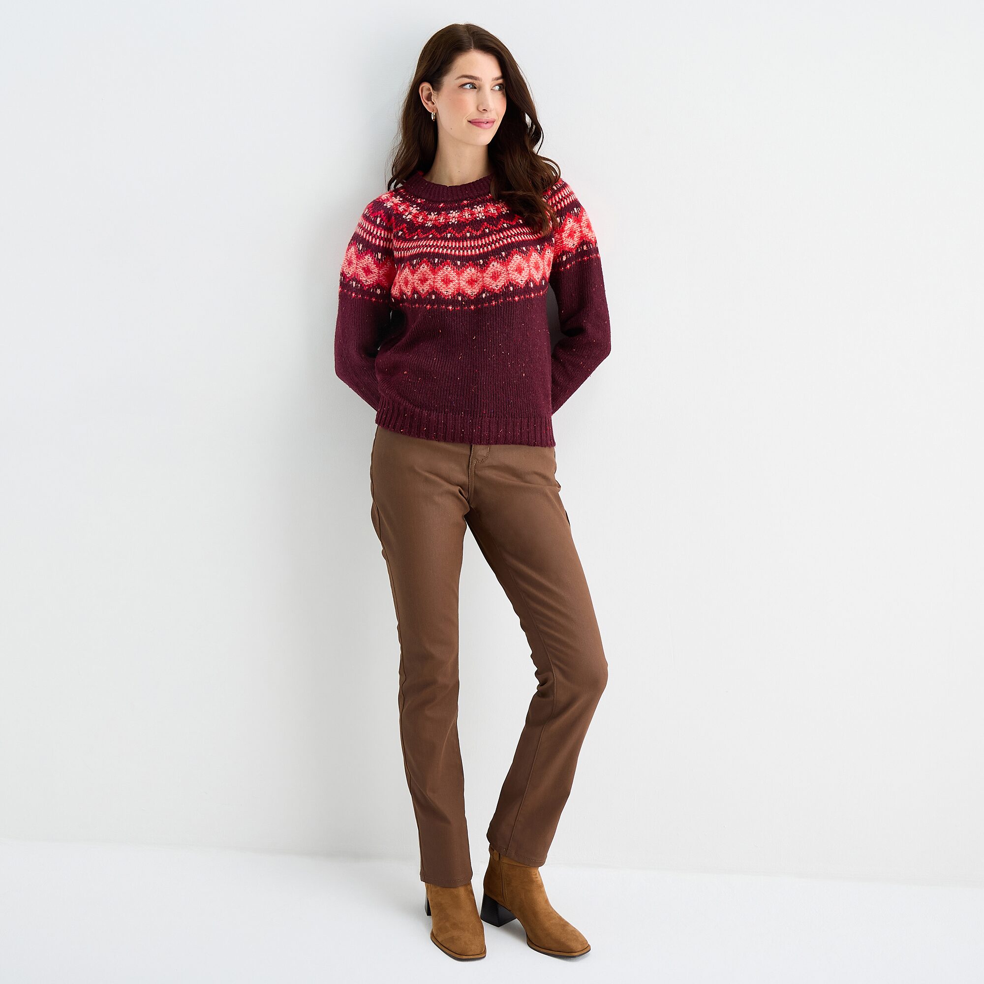 St. John's Bay Womens Mock Neck Long Sleeve Pullover Sweater