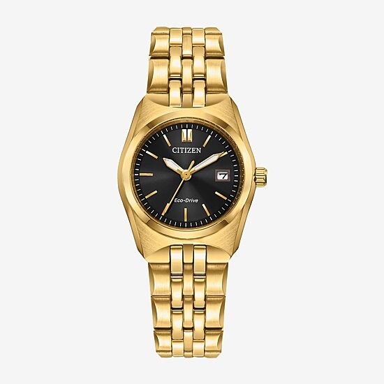Citizen Corso Womens Gold Tone Stainless Steel Bracelet Watch Ew2293-56e
