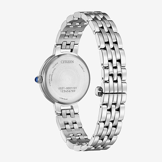 Citizen Womens Silver Tone Stainless Steel Bracelet Watch Em0990-81e