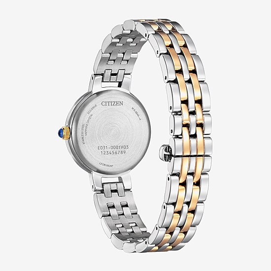 Citizen Womens Two Tone Stainless Steel Bracelet Watch Em0996-84y