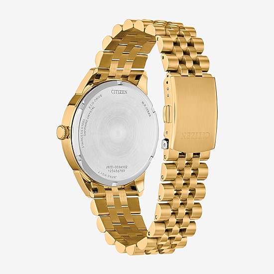 Citizen Mens Gold Tone Stainless Steel Bracelet Watch Aw0152-58h