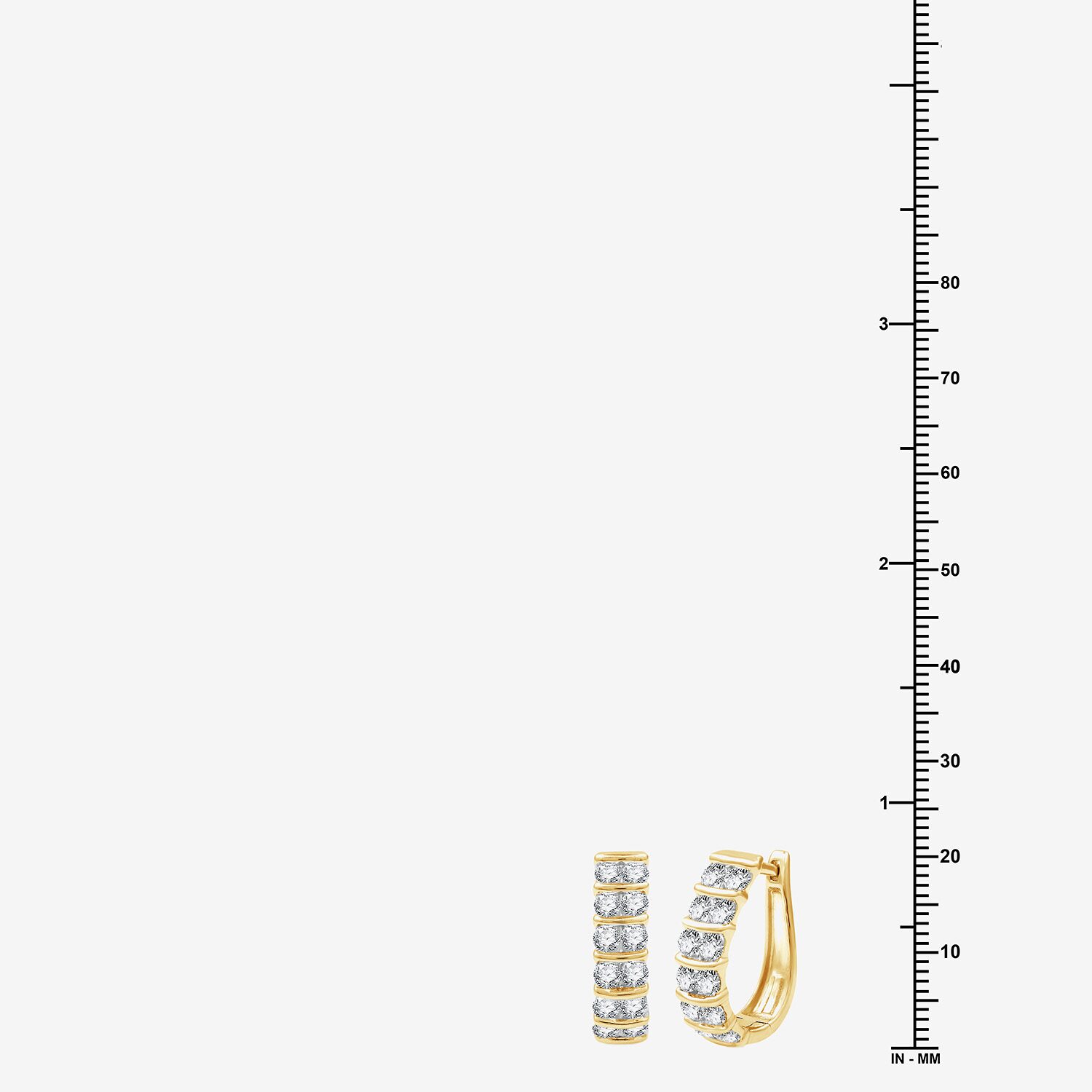 G/ Si1-Si2 Womens 2 CT. T.W. Lab Grown White Diamond 14K Gold Over Silver 20.5mm Round Hoop Earrings