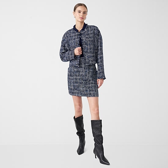 RM Rebecca Minkoff Womens Tweed Mini Skirt