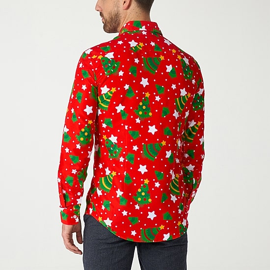 Suitmeister Christmas Mens Regular Fit Long Sleeve Dress Shirt