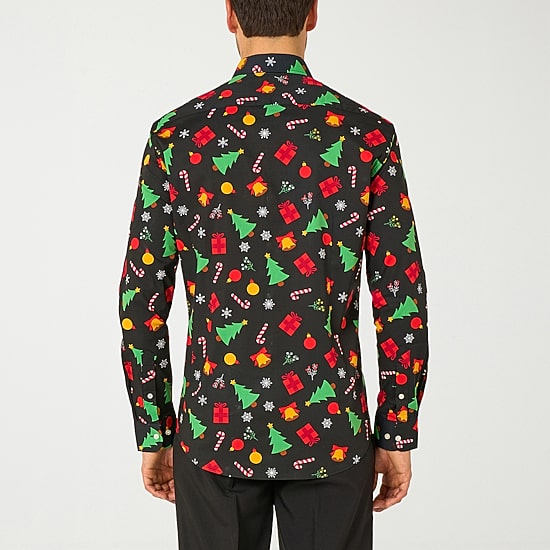 Opposuits Christmas Mens Regular Fit Long Sleeve Dress Shirt