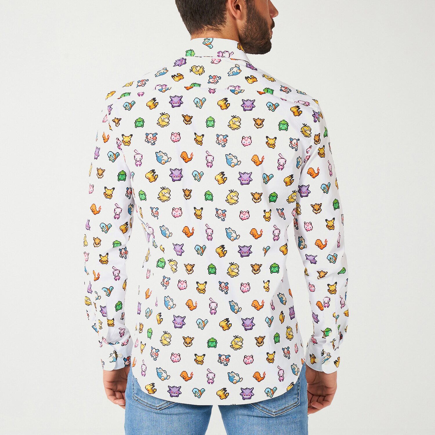 Opposuits Mens Regular Fit Pokemon Long Sleeve Dress Shirt