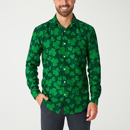 Suitmeister St. Patrick'S Day Mens Regular Fit Long Sleeve Dress Shirt