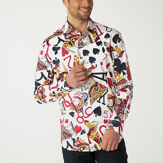 Opposuits King Of Clubs Mens Regular Fit Long Sleeve Dress Shirt