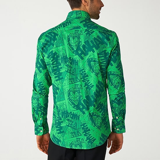 Opposuits The Joker Mens Regular Fit DC Comics Long Sleeve Dress Shirt