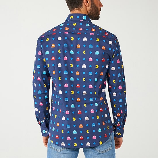 Opposuits Mens Regular Fit Pacman Long Sleeve Dress Shirt