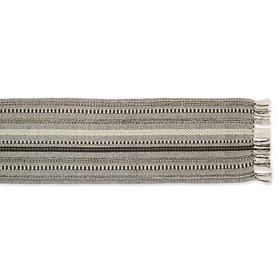 Design Imports Dark Brown Braided Stripe Table Runner