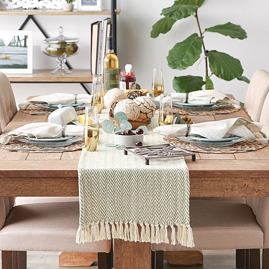 Design Imports Artichoke Chevron Table Runner