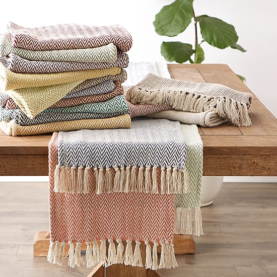 Design Imports Artichoke Chevron Table Runner