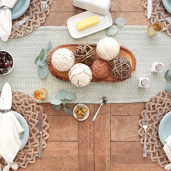 Design Imports Artichoke Chevron Table Runner