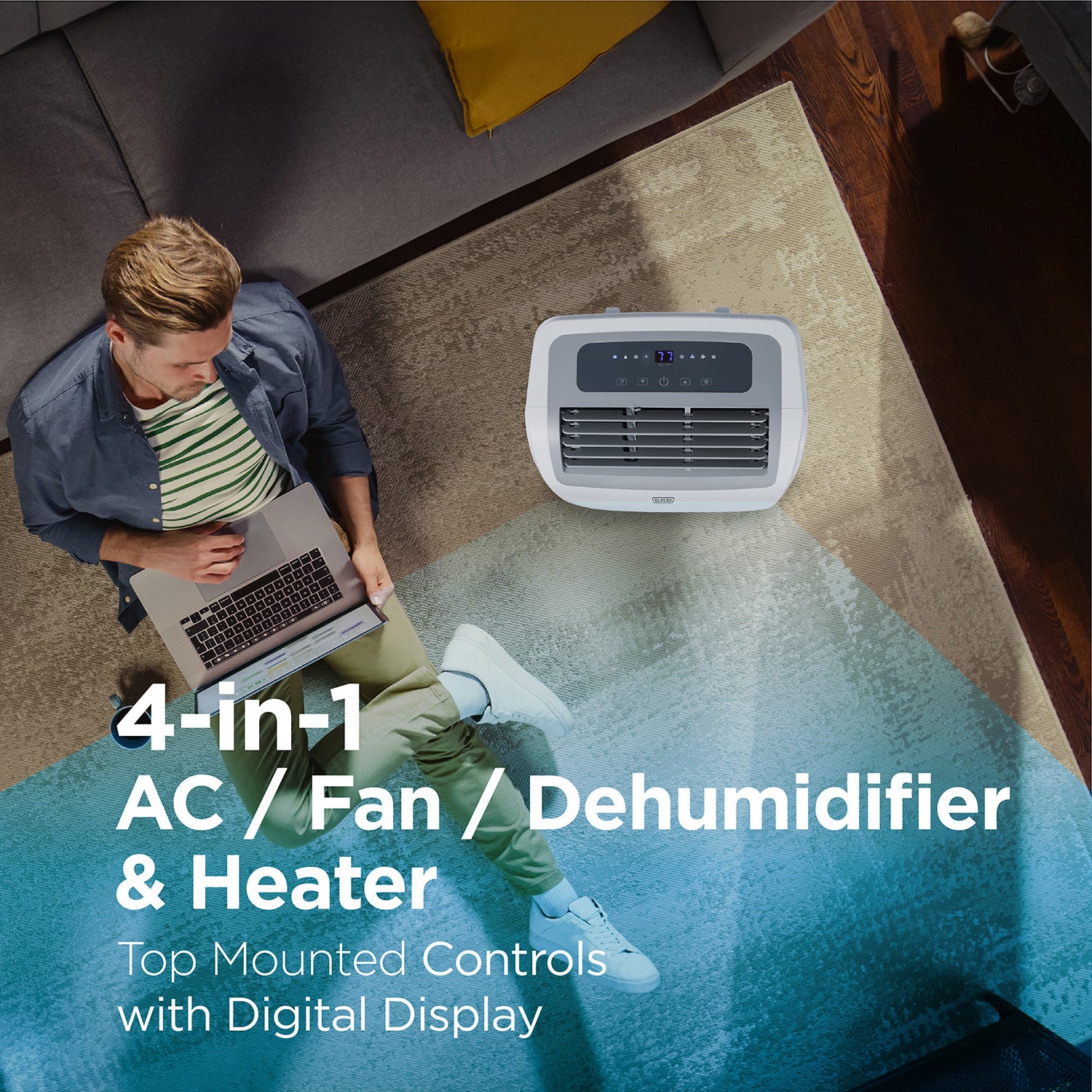 Black+Decker 10,000 BTU SACC/CEC (14,000 BTU ASHRAE) Portable Air Conditioner With Heat and Remote Control
