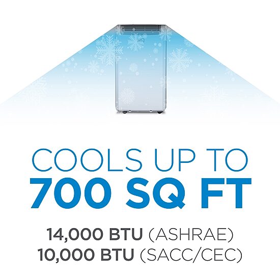 Black+Decker 10,000 BTU SACC/CEC (14,000 BTU ASHRAE) Portable Air Conditioner With Heat and Remote Control