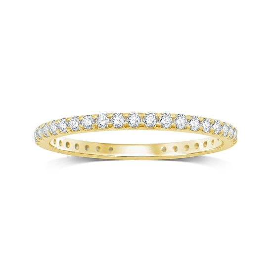 1/2 CT.T.W. Natural Diamond 14K Yellow Gold Eternity Band