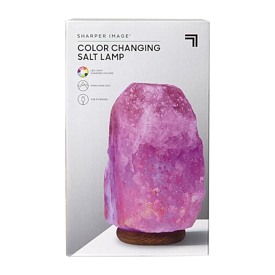 Sharper Image Salt Lamp Color Changing Lighted Tabletop Decor