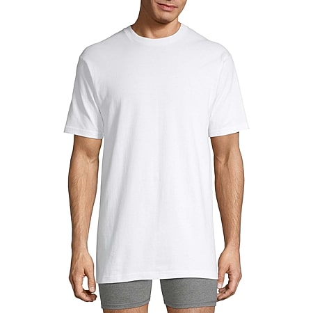 Stafford Dry + Cool Mens 4 Pack Short Sleeve Crew Neck Moisture