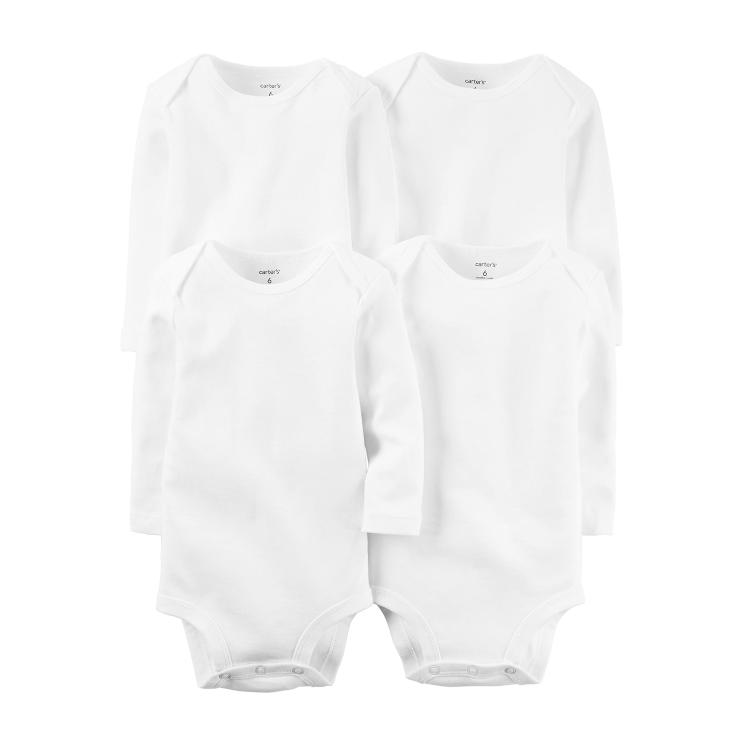 Carter's Baby Unisex Crew Neck Long Sleeve 4-pc. Bodysuit