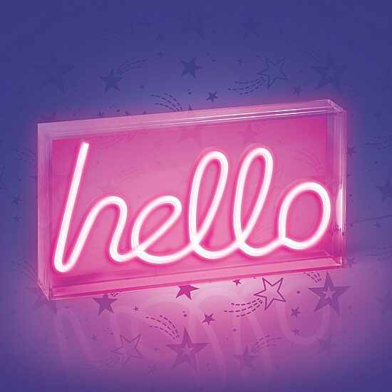 Merkury Hello Neon Box Sign