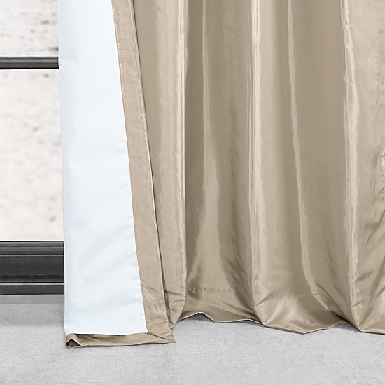 Exclusive Fabrics & Furnishing Faux Silk Taffeta Grommet Top Energy Saving Blackout Single Curtain Panel