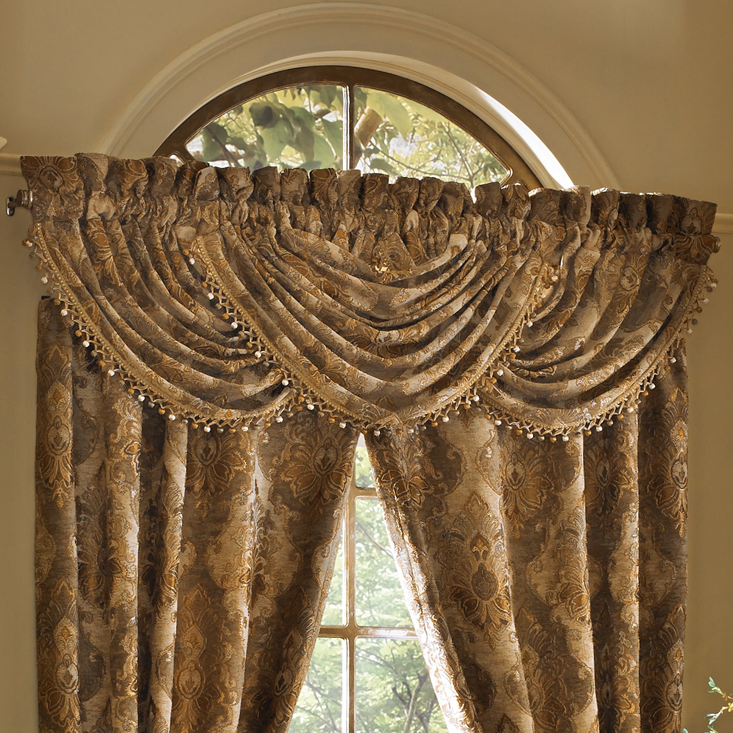 Queen Street Brooke Rod Pocket Waterfall Waterfall Valance
