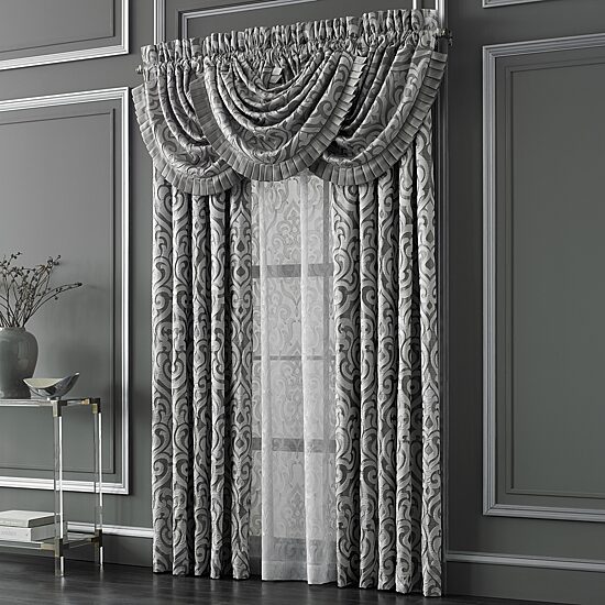 Queen Street Lafayette Rod Pocket Light-Filtering Set of 2 Curtain Panel