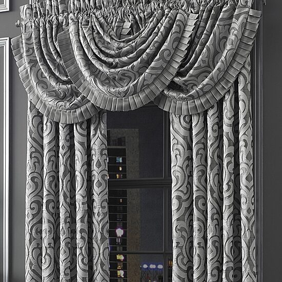 Queen Street Lafayette Rod Pocket Waterfall Valance