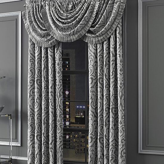 Queen Street Lafayette Rod Pocket Waterfall Valance