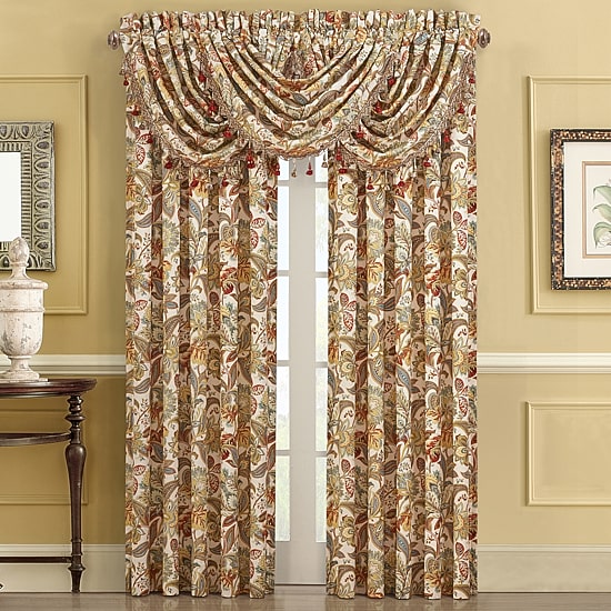 Five Queens Court August Rod Pocket Light-Filtering Set of 2 Curtain Panel