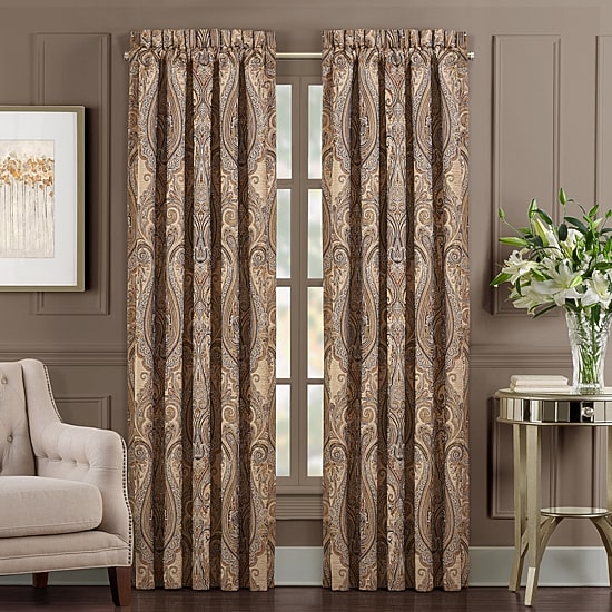 Queen Street Lakeview Rod Pocket Light-Filtering Set of 2 Curtain Panel