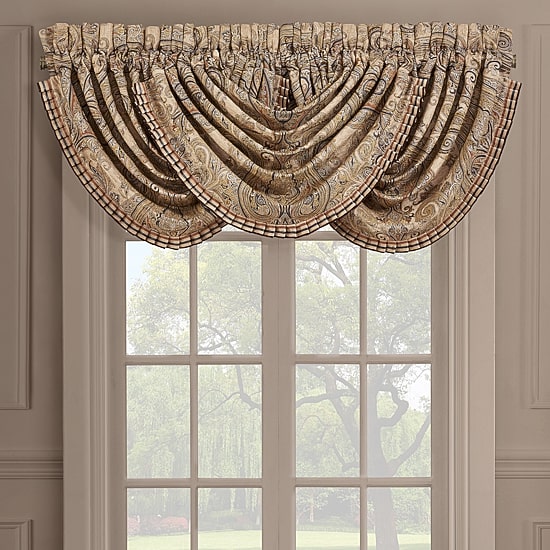 Queen Street Lakeview Rod Pocket Waterfall Valance