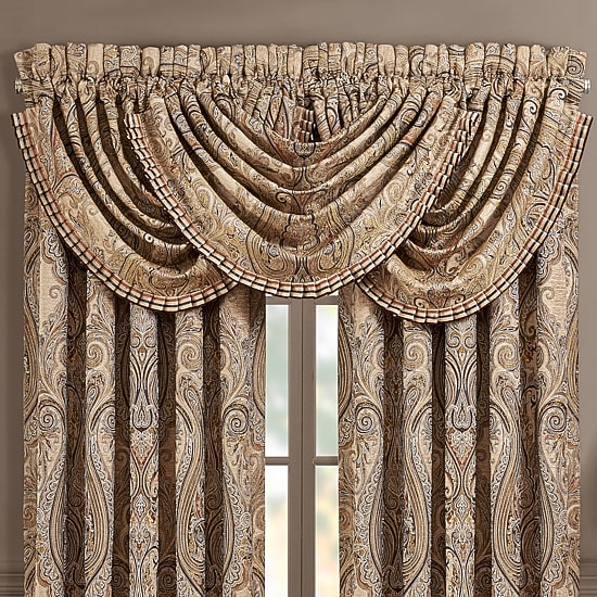 Queen Street Lakeview Rod Pocket Waterfall Valance