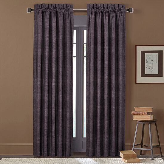 Queen Street Medina Rod Pocket Light-Filtering Set of 2 Curtain Panel