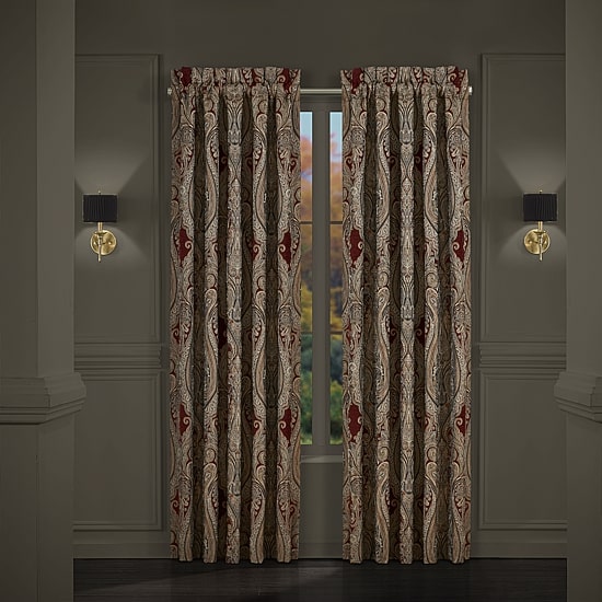 Queen Street Georgia Rod Pocket Light-Filtering Set of 2 Curtain Panel