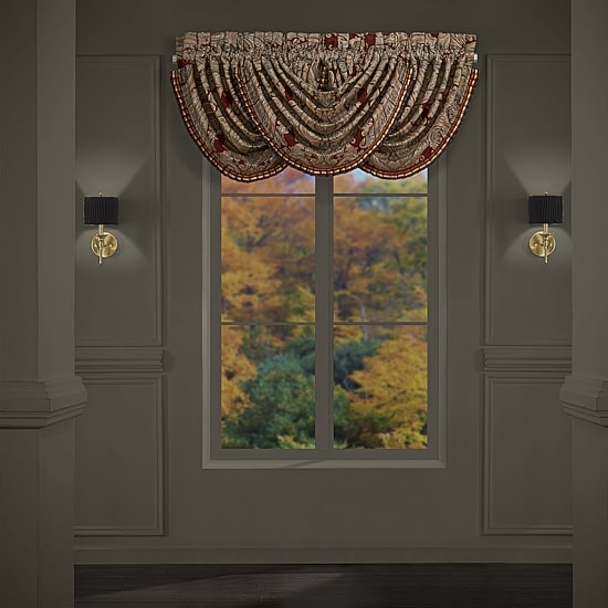 Queen Street Georgia Rod Pocket Waterfall Valance