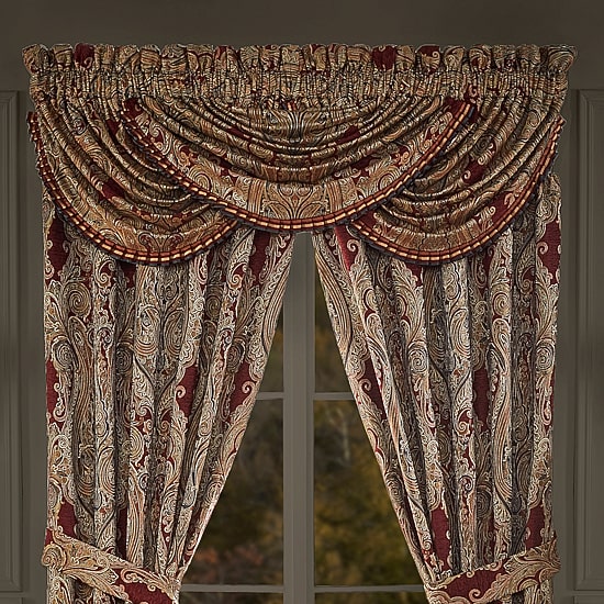 Queen Street Georgia Rod Pocket Waterfall Valance
