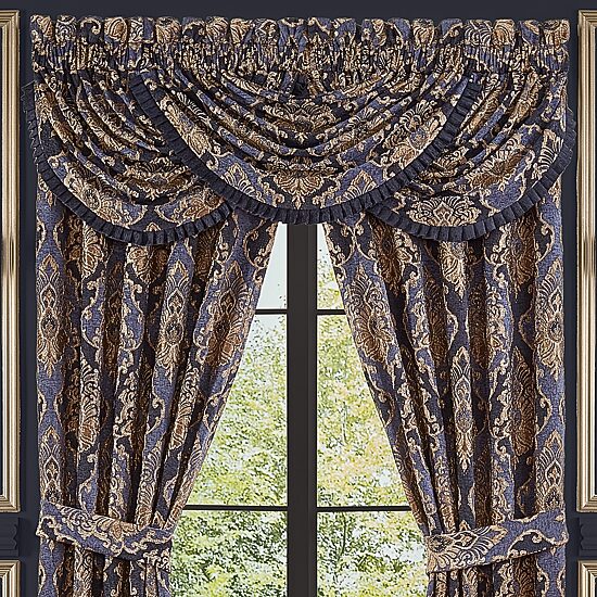Five Queens Court Woodstock Rod Pocket Waterfall Valance