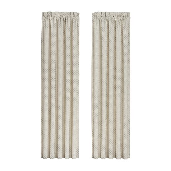 Queen Street Gabrielle Rod Pocket Energy Saving Light-Filtering Set of 2 Curtain Panel