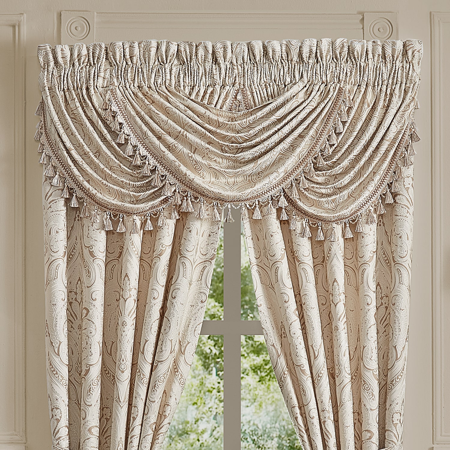 Queen Street Taylor Rod Pocket Waterfall Valance