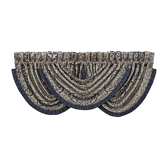 Queen Street Bayonne Rod Pocket Waterfall Valance