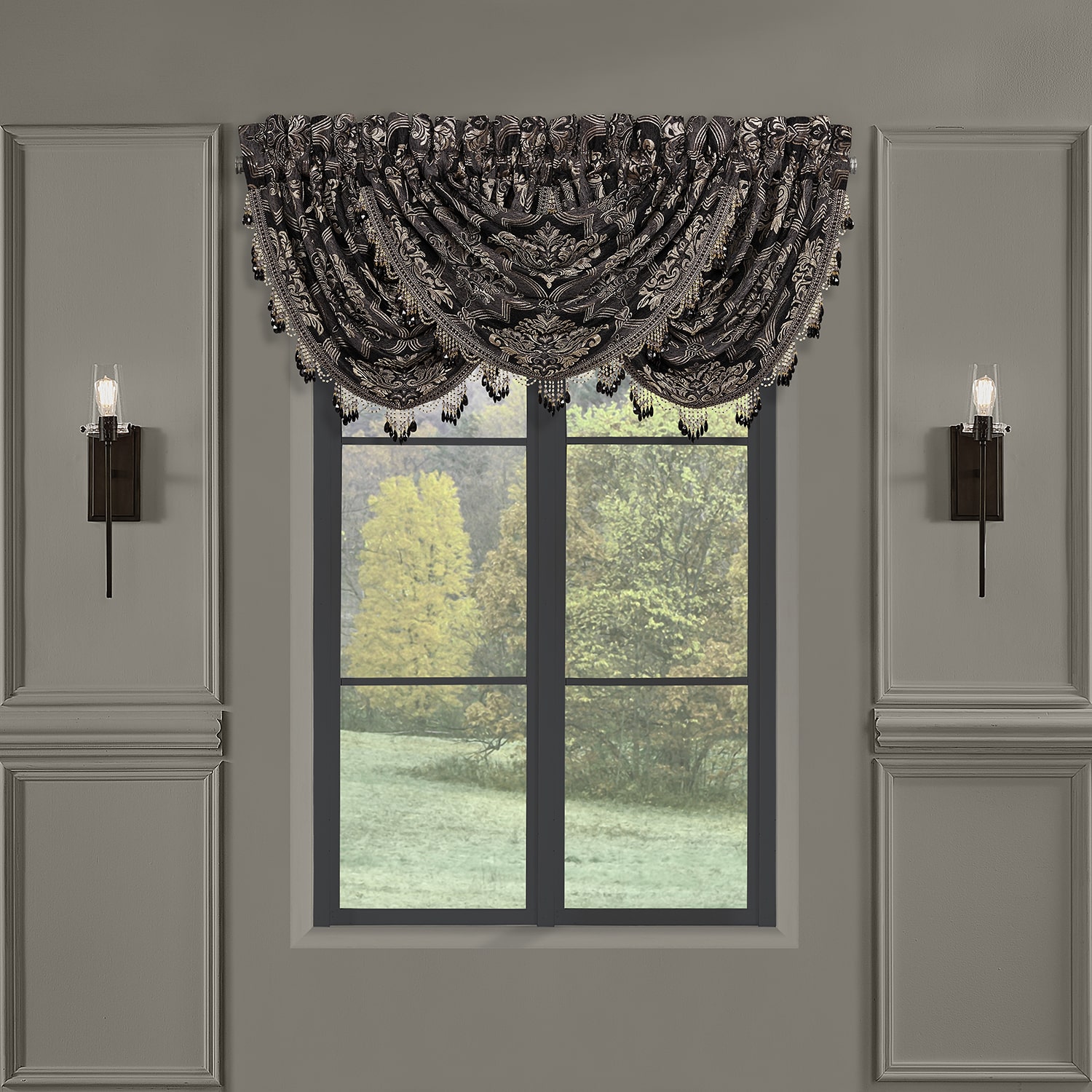 Queen Street Willow Rod Pocket Waterfall Valance