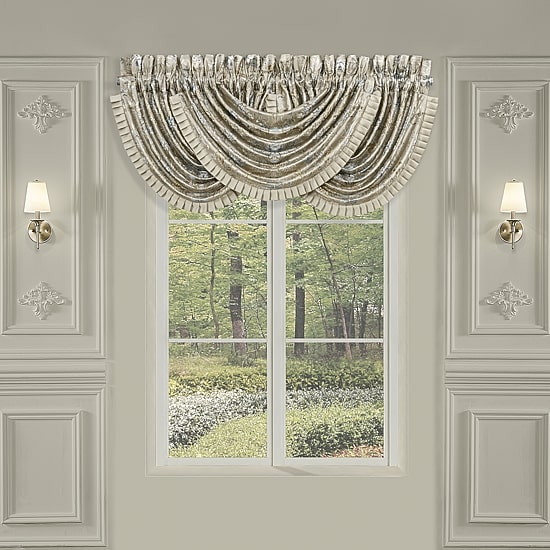 Queen Street Jillian Rod Pocket Waterfall Valance